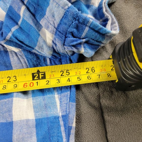 Tommy Hilfiger Mens 2XL Blue Plaid Button Up Shirt Custom Fit Casual Comfort Sho - Picture 8 of 10